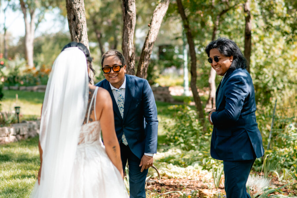 meghan and mike first look with brothers